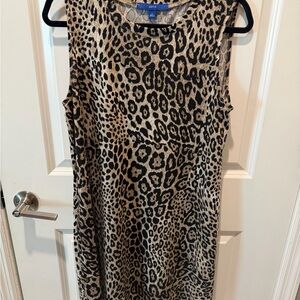 Apt. 9 Black and Tan Leopard Print Mini Dress